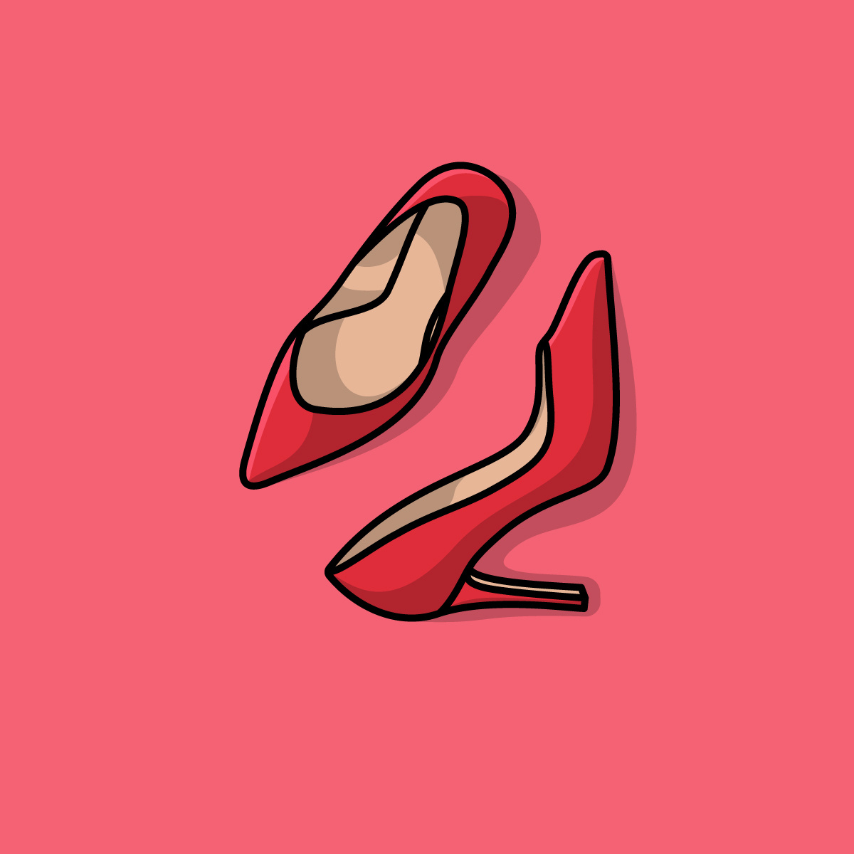 High Heels Vector Design. Ladies sandals or Shoes illustrations alvi studio branding fashion girl graphic design high heel shoes high heels vector design product design sandals for girls shoe design shoes vector slippers women footwear design women shoes