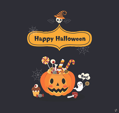 Happy Halloween art artwork design graphic design halloween happy illustration pattern vector