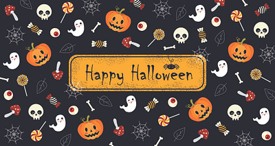 Happy Halloween art artwork design graphic design halloween happy illustration pattern vector