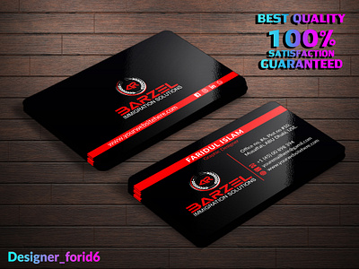 High Grade Black Business Card Customized Design Foil Printing