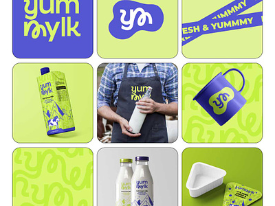 Yummylk Moodboard, Branding and Logo Design brand guideline brand identity design branding chesse fun branding funky branding logo logodesign milk packaging moadborad packaging design y m logo yum logo