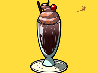 Chocolate Shake Vector Art 2d art design game art milkshake milkshake illustration ui vector illustration