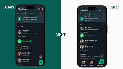 Whatsapp feature update application design interaction mobileapp ui uiux uiuxdesign