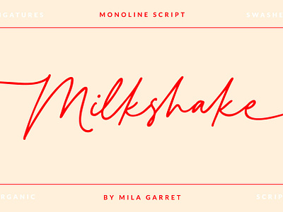 Milkshake Modern Handwritten Script