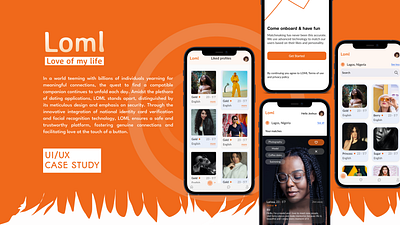 LOML (Dating App) application design mobileapp ui uiuxdesign ux