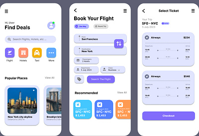 Travel App ui ux figma