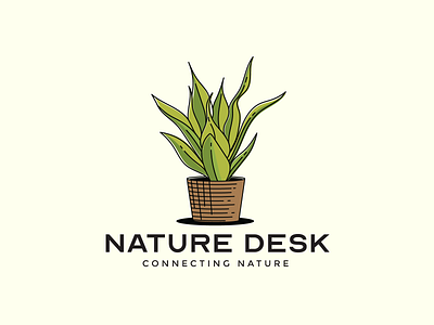 Nature Desk Logo Design 2d design branding design graphic design illustration logo tree vector