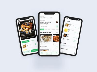 Food Service - Freshly Dropped checkout food service food service app grocery grocery app mobile app payment recipes recipes app ui ux