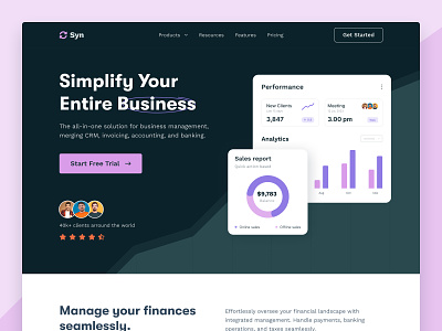 Syn - A CRM Webflow Website Design crm email management landing landingpage lead genaration madeinwebflow saas saas agecny saas webflow agency software web web design webflow webflow crm webflow design agency webflow development agency webflow templates website