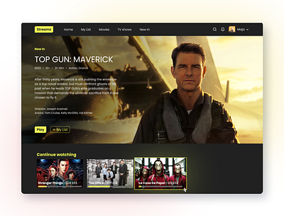 TV App | Daily UI Challenge app dailyui design desktop figma movie netflix stream tv tv app tv show ui ui design