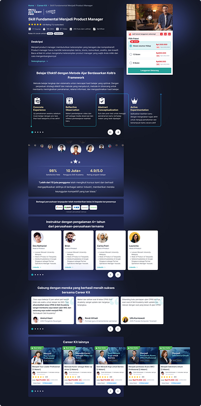 Career Kit Course Detail Page Revamp desktop restyle revamp ruangguru skill academy skillacademy ui design uiux ux design web