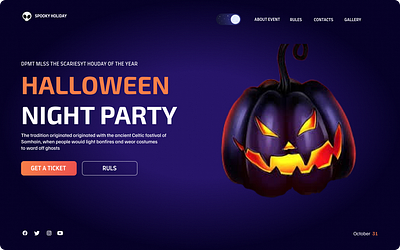 Websiet Halloween Nlght Party ui