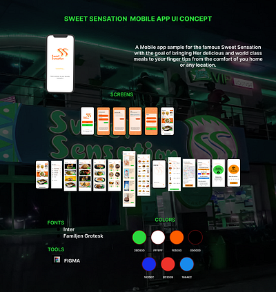 Sweet Sensation Mobile APP Ui Concept. app product design restaurant tech ui uiux ux