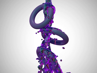 Iridescent Liquid 3D Animation 3d blender 3d liquid 3d model animation liquid liquid animation