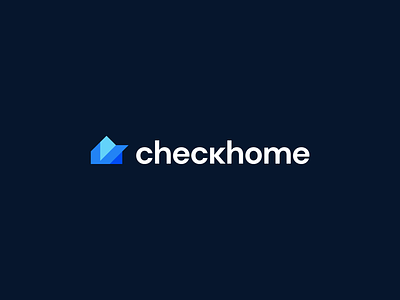 CheckHome - Logo Design Concept blue logo branding check home logo check mark logo checklist logo design graphic design hdcraft home home blue home logo house house logo logo property room