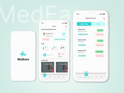 MedEase App app design typography ui uiux ux