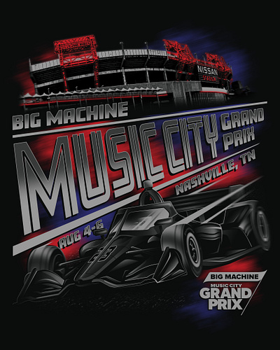 Big Machine Music GP 2023 Ghost Tee branding design graphic design illustration logo typography vector