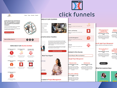Online Course Salesfunnel Design In Clickfunnels clickfunnels email collection landing page order page sales page salesfunnels squeez page