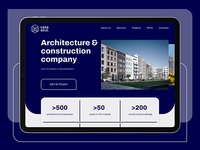 Architecture company website concept branding design logo ui uiux website