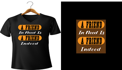 T shirt Design ( Friendship) black black t shirt black t shirt design deisgn design graphic design illustration logo vector