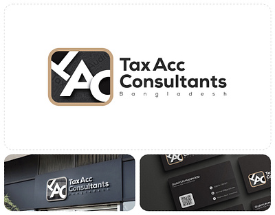 TaxAcc Consultants Logo branding graphic design logo minimal logo