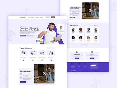 Stunning and Modern user-friendly finance freelancer website UI creative design figma finance graphic design minimalist modern purple ui uiux website ui