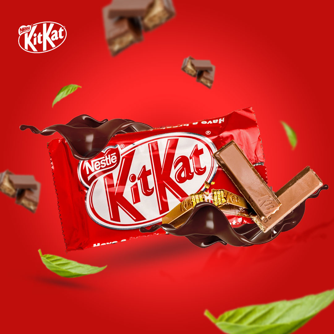 KitKat chocolate social media post advertising banner brand identity branding chocolate facebook marketing graphic design instagram marketing post product design social media social media marketing social media post technology post
