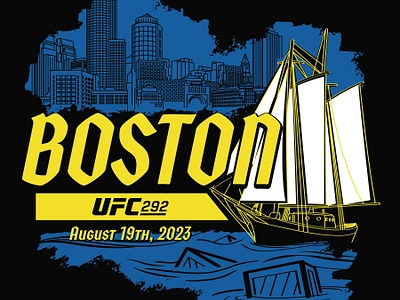 UFC Boston Event Illustration branding design graphic design illustration vector