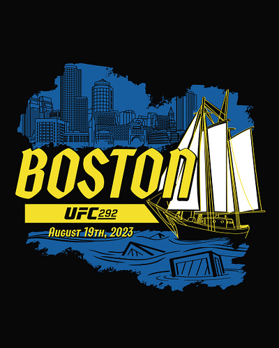 UFC Boston Event Illustration branding design graphic design illustration vector