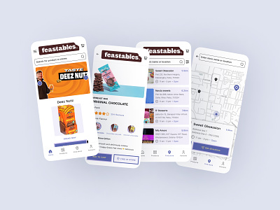 Feastables App UI Concept app design chocolate app concept ecommerce feastables food ui
