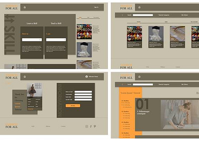 Fashion Tutorials Website ui ux web design