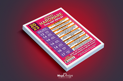 Creative 4-color leaflet or handbill design A4/A3 | Photoshop digital printing