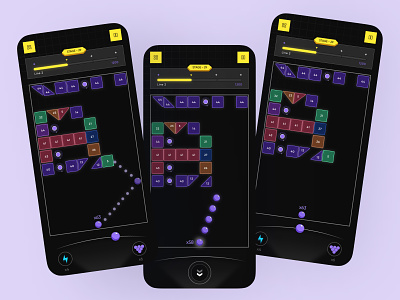 Bricks Breaker Game App Re-design (Concept) app bricks breaker concept design game gaming mobile app mobile game redesign ui ui