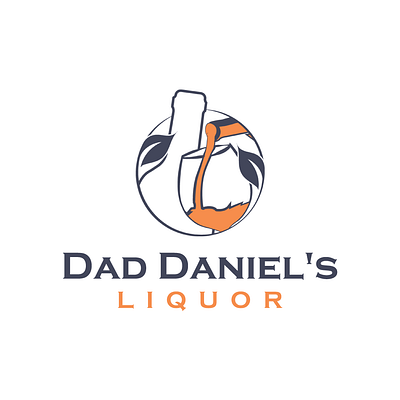 Logo Design for Dad Daniel's Liquor Brand bar logo branding design drawing logo graphic design logo vintage logo