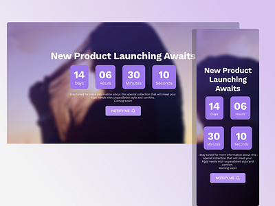 Countdown Product Launching dailyui design graphic design minimal screen ui