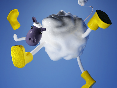 gumboots 3d 3dart 3dillustration blender ill illustration render