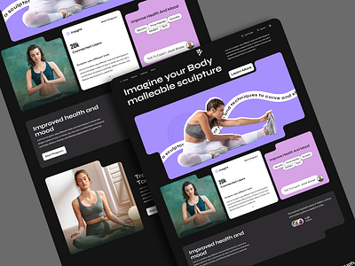 Yoga Web Site Design Home Page UI landing page minimal trendy ui ui design ux website design yoga