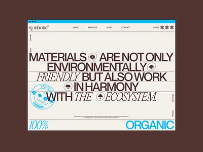 Website concept for - Symbiotic color design fabrics landing layout typography ui ux web web design