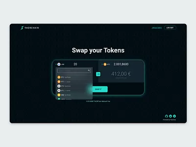Thor Swapper crypto ui