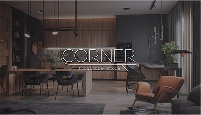 Corner Furniture Store branding graphic design logo