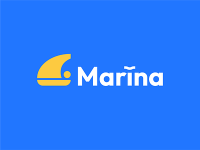 Marina - Logo & Branding blue brand brand design brand identity brand system branding design graphic design graphics grid illustration logo logo design marina minimalist modern sail sailing sea vector