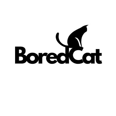 BoredCat Logo Concept animal apparel bold branding cafe cat cat logo cute design icon illustration logo logos mark minimalism minimalist modern strong vector