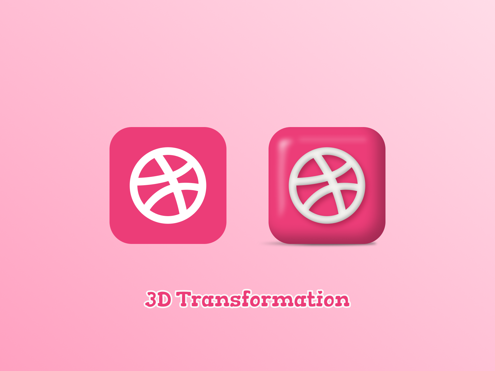 Dribble icon 3D Transformation in Figma animation dribble figma icon logo prototype ui uidesign uiux