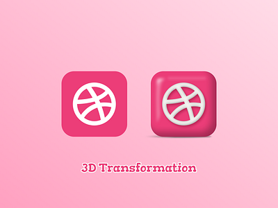 Dribble icon 3D Transformation in Figma animation dribble figma icon logo prototype ui uidesign uiux