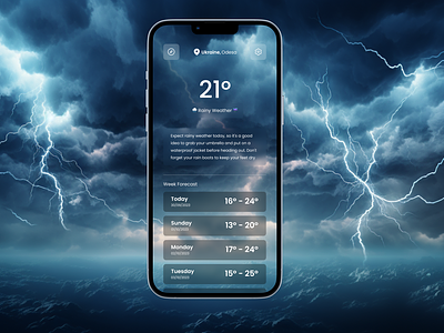 Weather App design mobile mobile design ui ui design