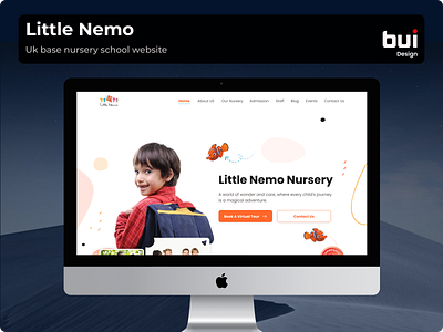 Little Nemo Nursery {a uk base nursery website} case study figma mobile app school website ui web app