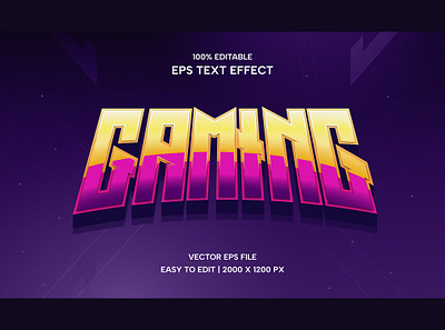 Gaming Text Effect Design Concept design gaming text effect vector graphics