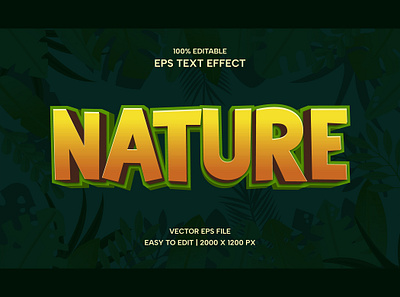 Nature Text Effect Design Concept graphic design nature text effect typography vector graphics