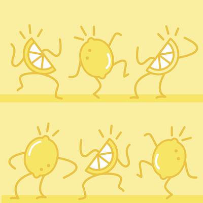 Dancing Lemons ad dancing fundraiser illustration illustrator lemons social media