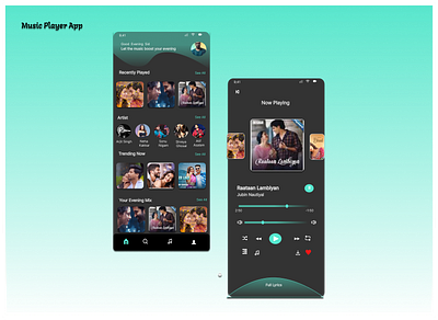 #Design of Music Player App Screen dailyui